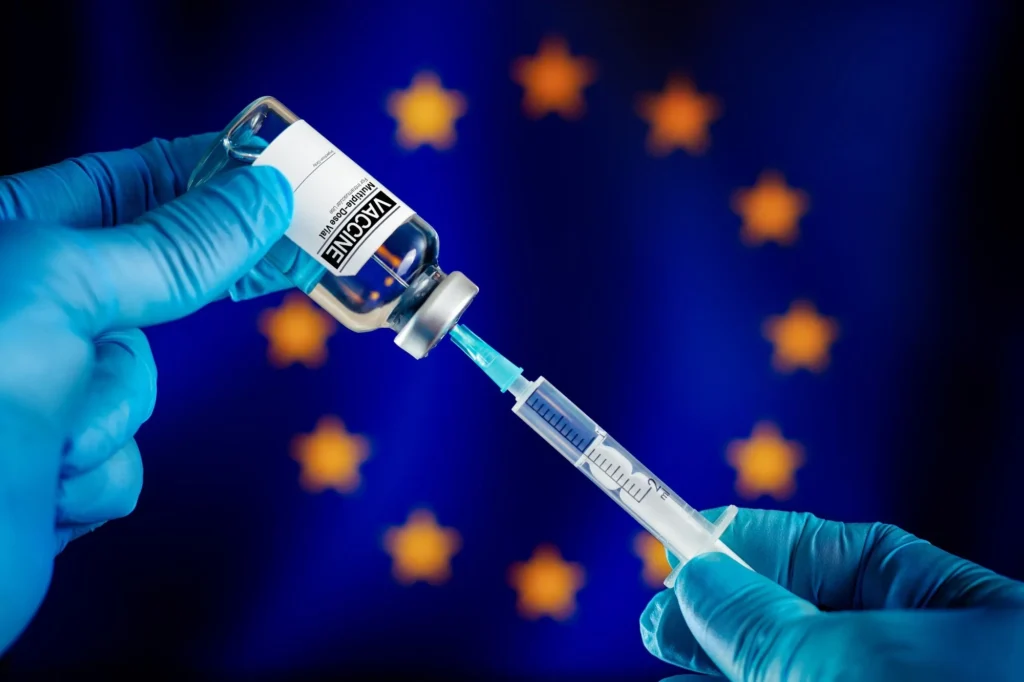 تزریق واکسن کرونا در اتحادیه اروپا