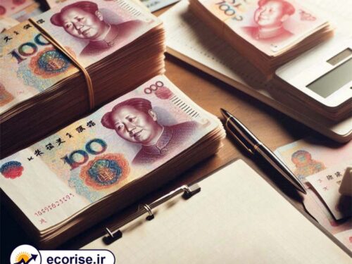 دسته‌های اسکناس های ۱۰۰ یوانی چین