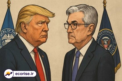 جروم پاول (Powell) و دونالد ترامپ (Trump)