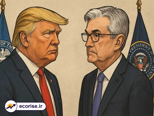 جروم پاول (Powell) و دونالد ترامپ (Trump)