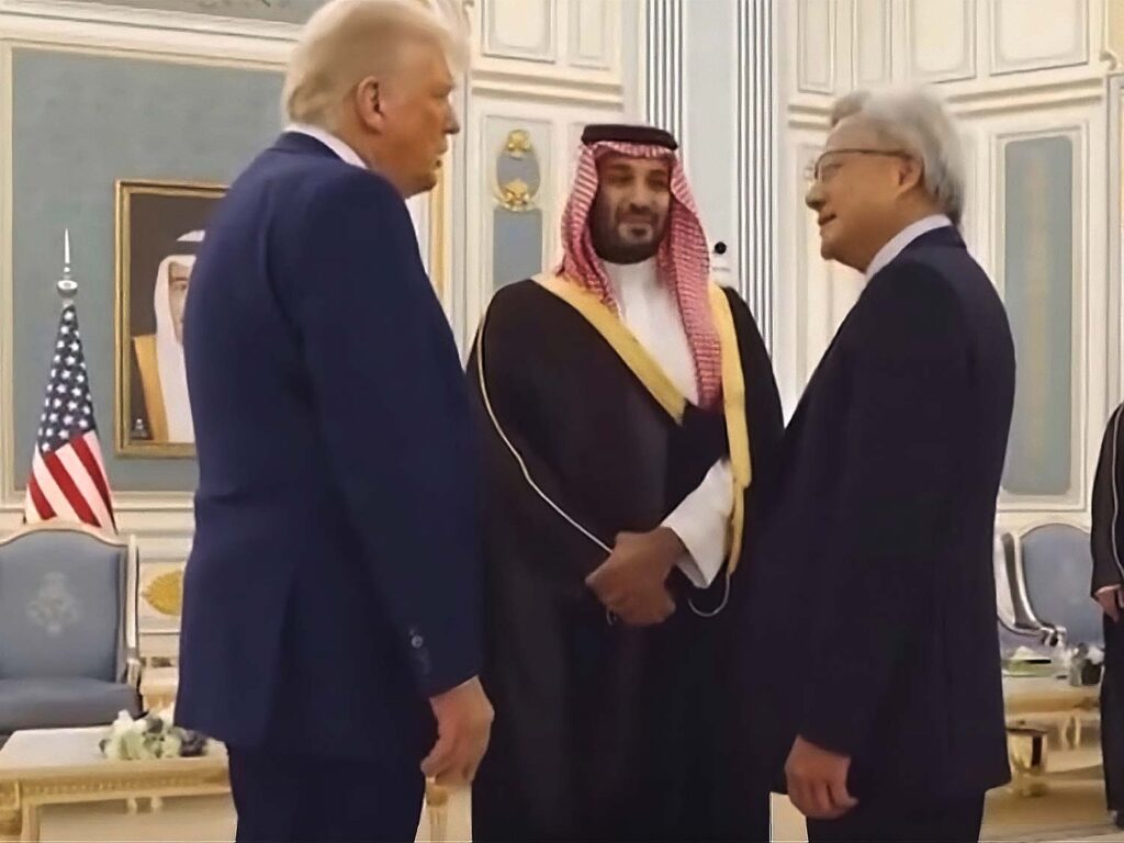 جنسن هوانگ - محمد بن سلمان - دونالد ترامپ