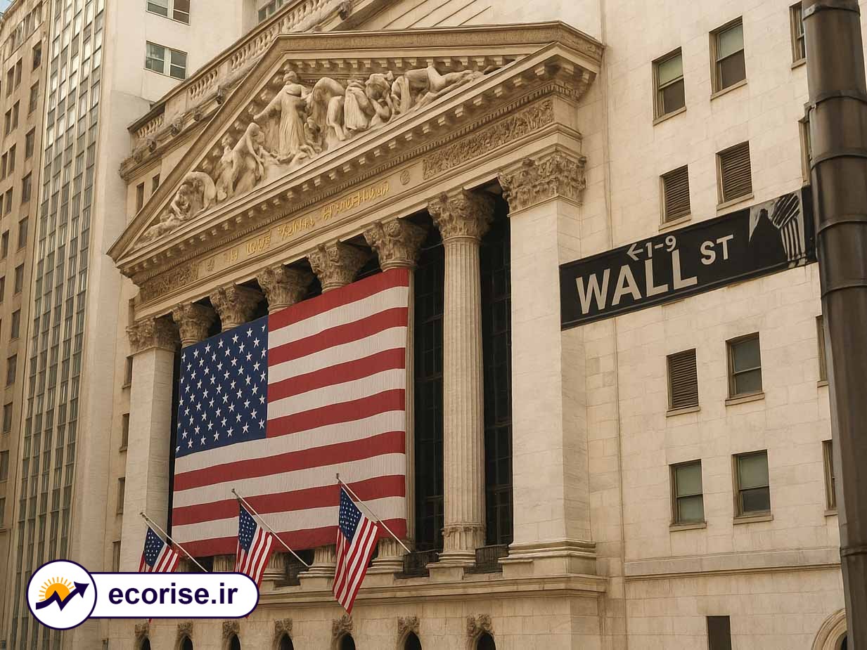 سر در بورس نیویورک در وال استریت
