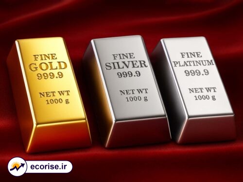 شمش پلاتین، نقره و طلا