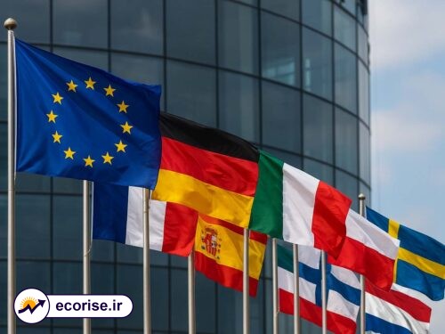 پرچم کشورهای اتحادیه اروپا