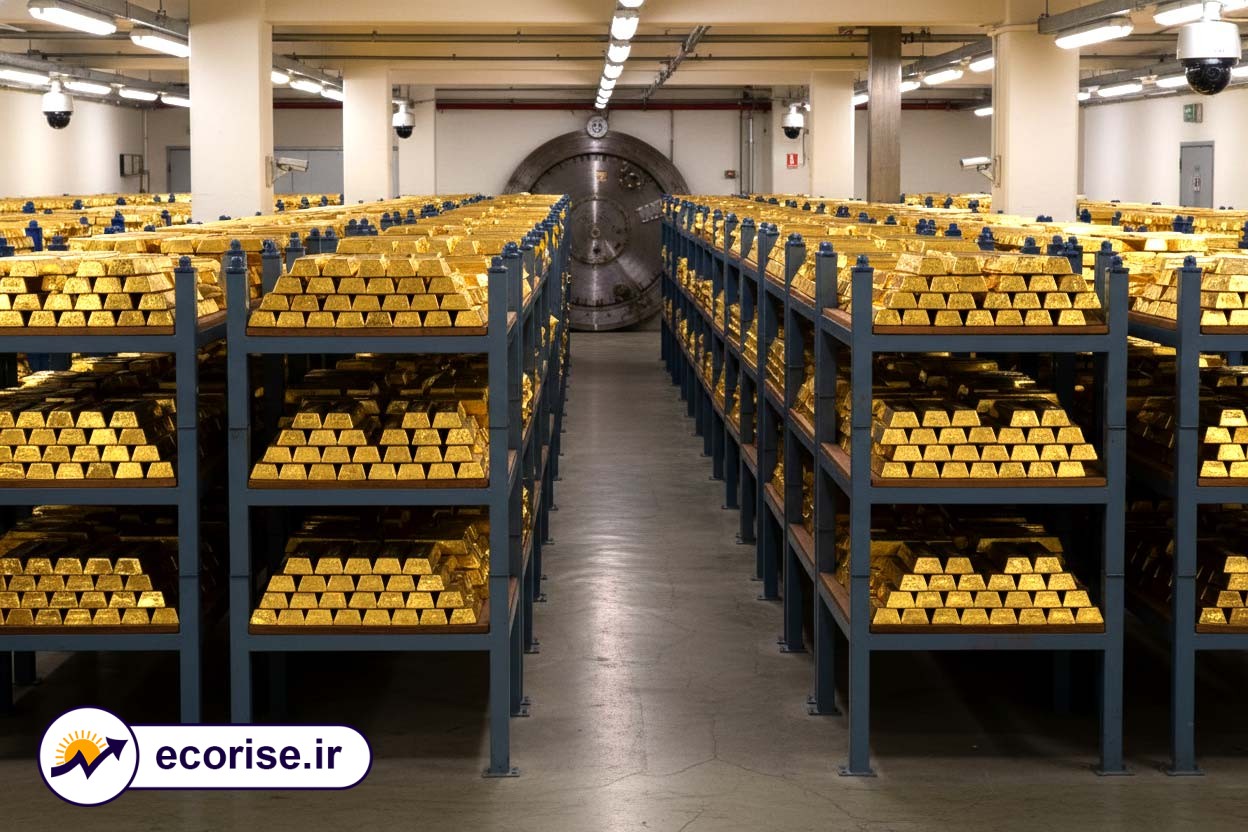 ذخایر شمش طلا در بانک های مرکزی