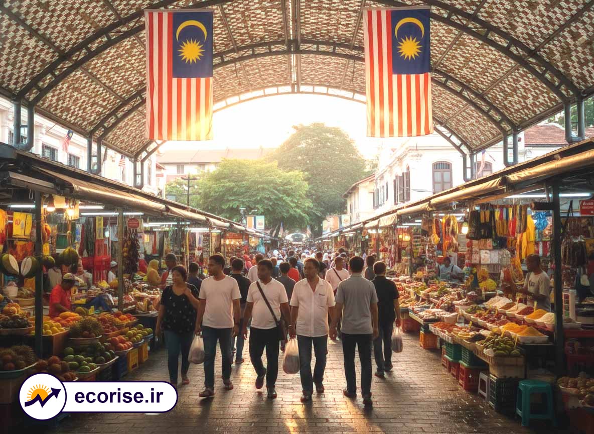 تورم مالزی - تصویر یک بازار در مالزی