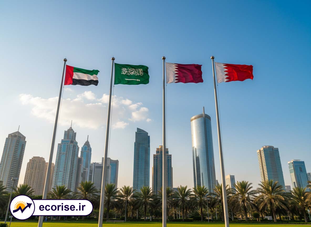 کشورهای عربی حوزه خلیج فارس - بحرین - قطر - عربستان سعودی - امارات