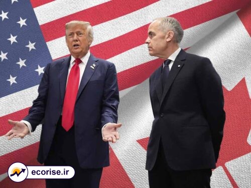 دونالد ترامپ و مارک کارنی - رییس جمهور آمریکا و نخست وزیر کانادا