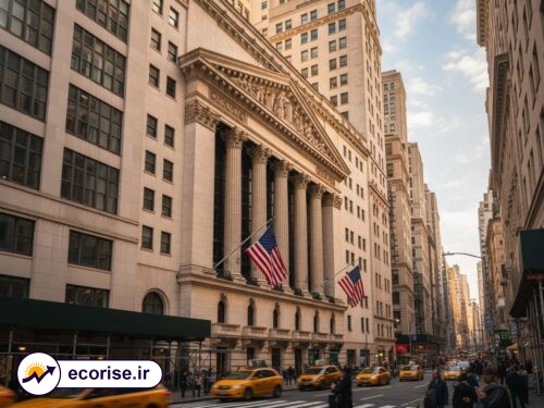 بورس نیویورک در خیابان وال استریت
