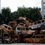 خودروهای سوخته در اعتراضات نسل زد و جوانان در نپال