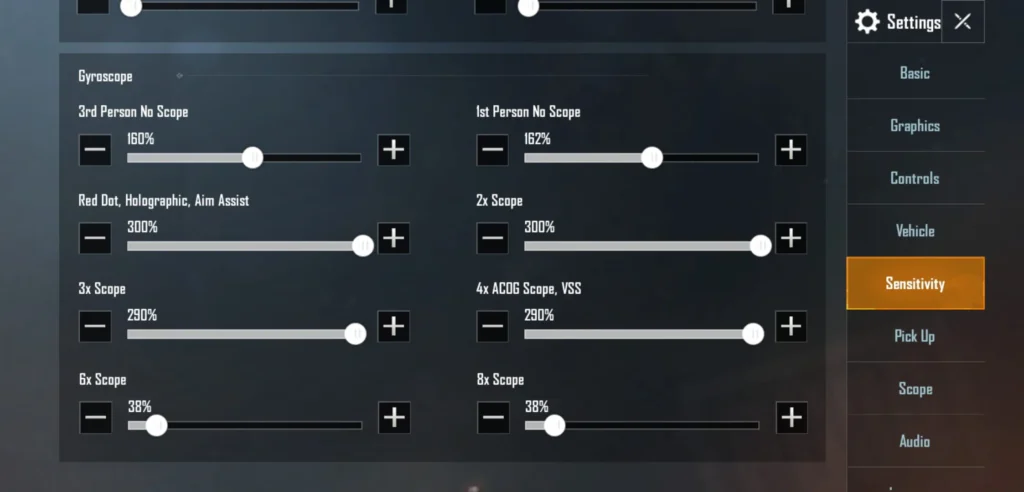 آموزش فعال‌سازی ژیروسکوپ در پابجی موبایل