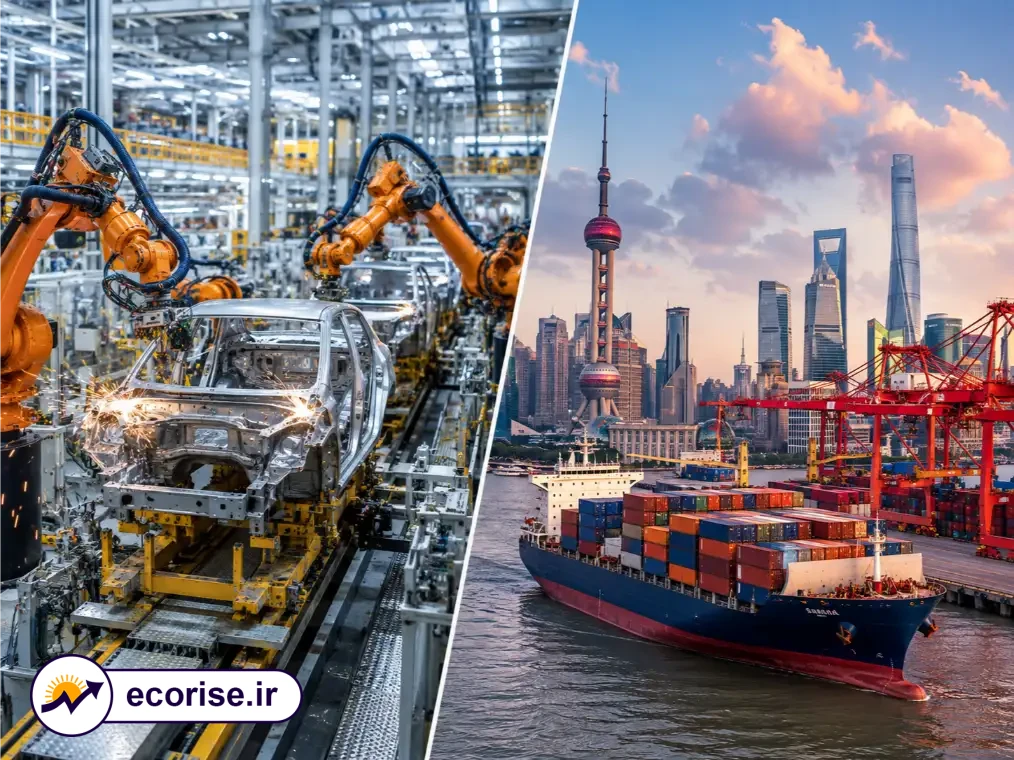 تولید صنعتی و تجارت و واردات صادرات چین