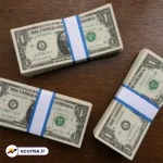 دسته‌های اسکناس یک دلاری