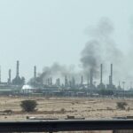 آتش‌سوزی پالایشگاه آرامکو عربستان سعودی